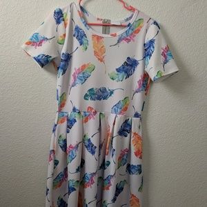 Large NWOT RARE Unicorn watercolor feather Amelia